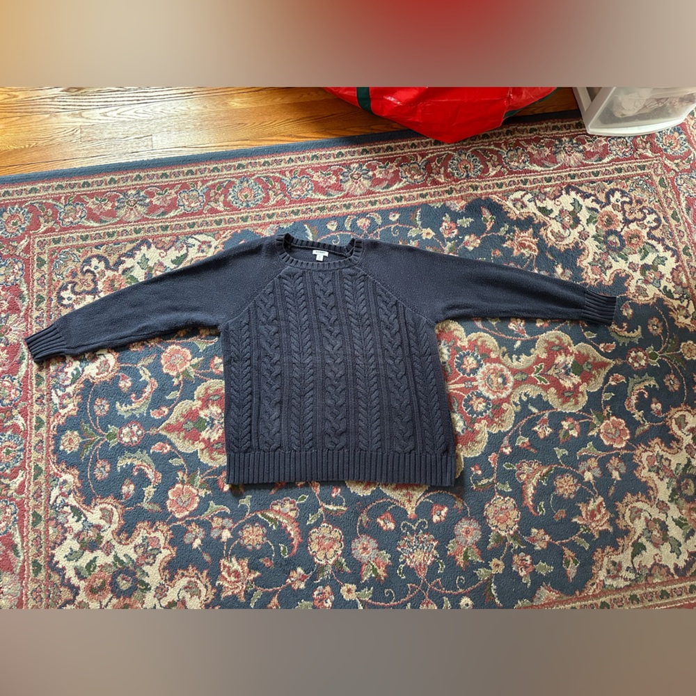 Navy Cable Knit Sweater